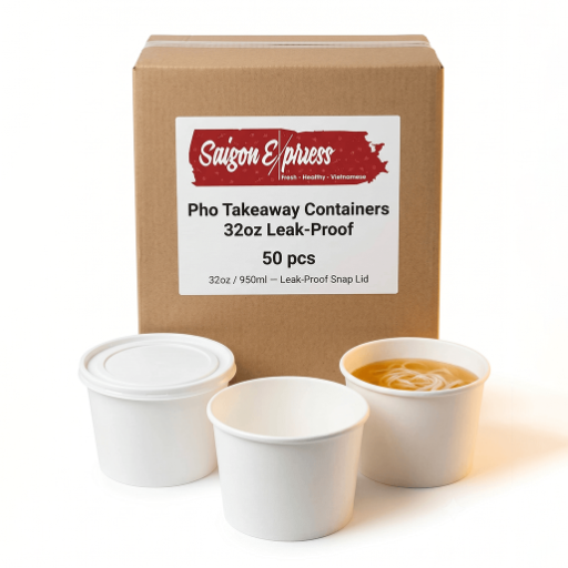 Pho Takeaway Containers 32oz Leak-Proof