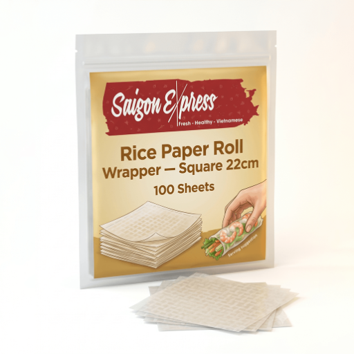 Rice Paper Roll Wrapper — Square 22cm