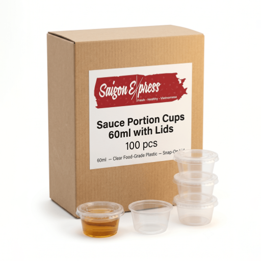 Sauce Portion Cups 60ml with Lids